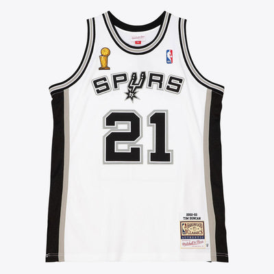 NBA HOME FINALS JERSEY SPURS 2002 TIM DUNCAN White AJY44947-SAS02TDUWHIT - Image 1