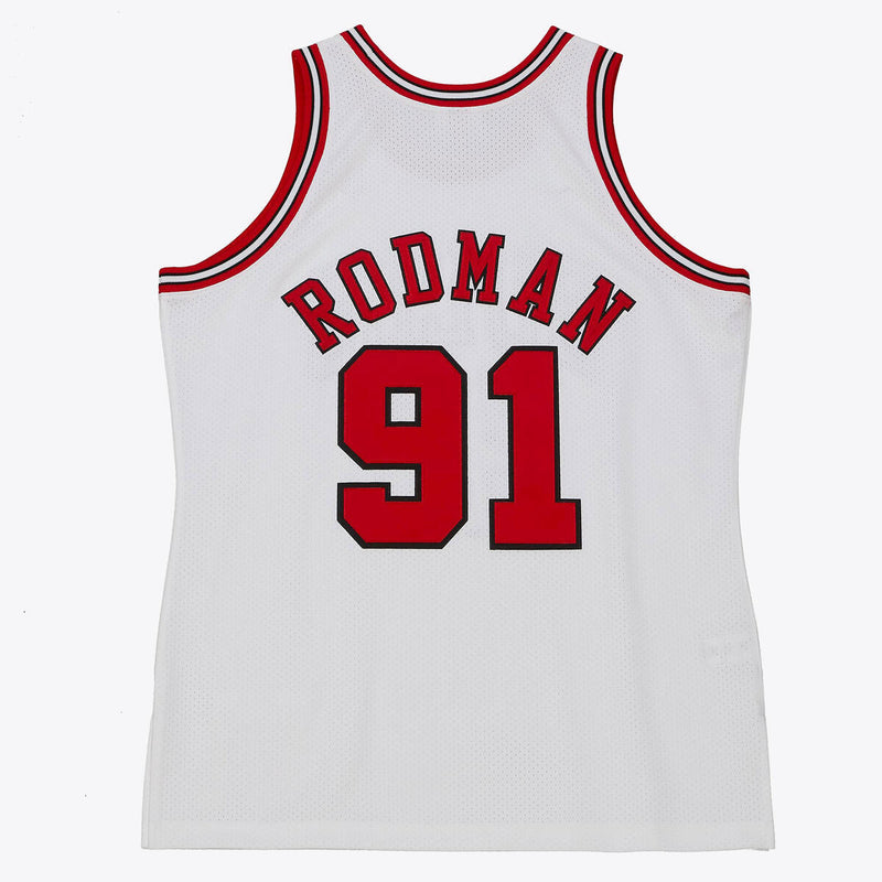 NBA HOME FINALS JERSEY BULLS 1997 DENNIS RODMAN - White - Image 2