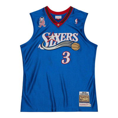 NBA ALTERNATE JERSEY 76ERS 2001 ALLEN IVERSON Royal AJY46164-P7601AIVROYA - Image 1