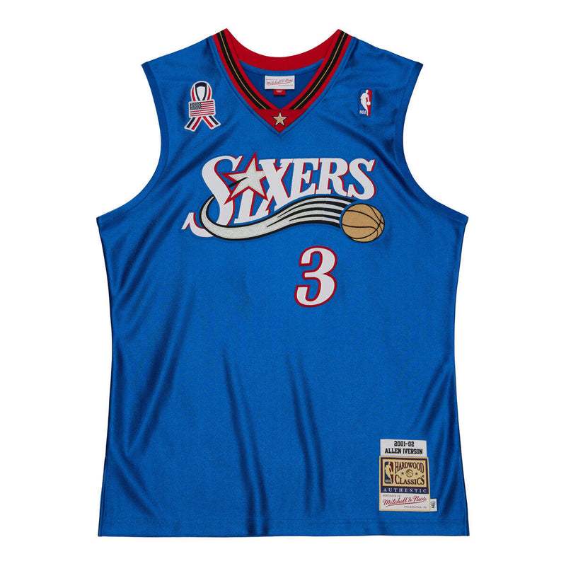 NBA ALTERNATE JERSEY 76ERS 2001 ALLEN IVERSON Royal AJY46164-P7601AIVROYA - Image 1