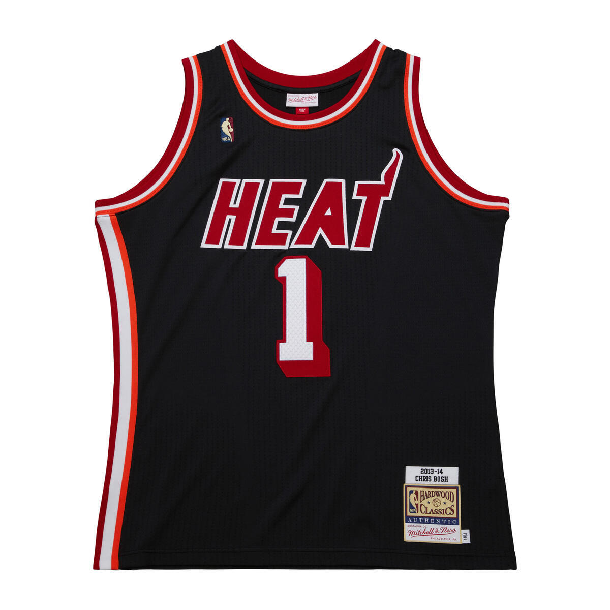 NBA DARK HWC JERSEY HEAT 2013 CHRIS BOSH - Black - Image 1