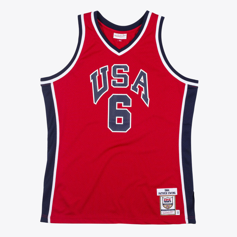 NBA AUTHENTIC JERSEY USA 1984 PATRICK EWING - University Red - Image 1