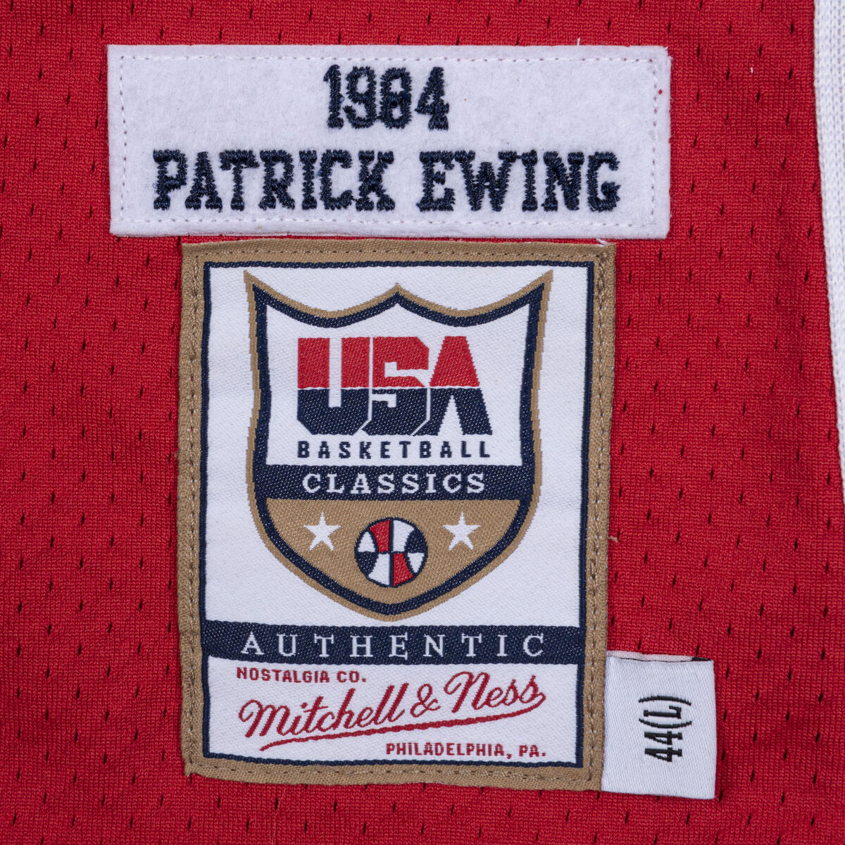 NBA AUTHENTIC JERSEY USA 1984 PATRICK EWING - University Red - Image 3