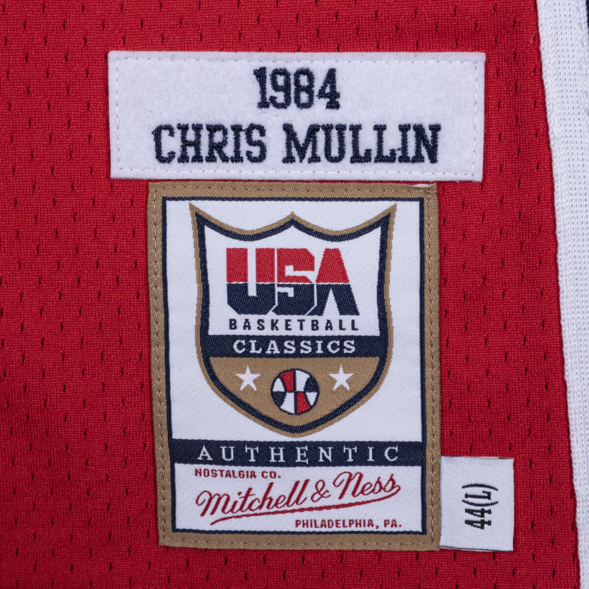 NBA AUTHENTIC JERSEY USA 1984 CHRIS MULLIN - University Red - Image 3