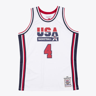 NBA AUTHENTIC JERSEY USA 1992 CHRISTIAN LAETTNER White AJY4AC19082-USAWHIT92CLA - Image 3