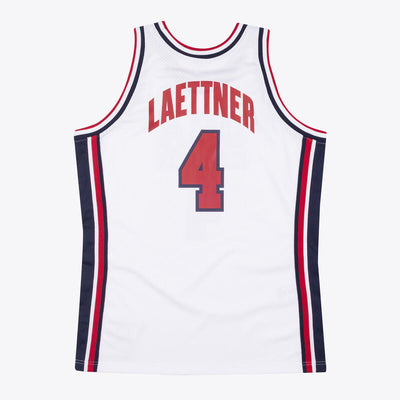 NBA AUTHENTIC JERSEY USA 1992 CHRISTIAN LAETTNER White AJY4AC19082-USAWHIT92CLA - Image 4