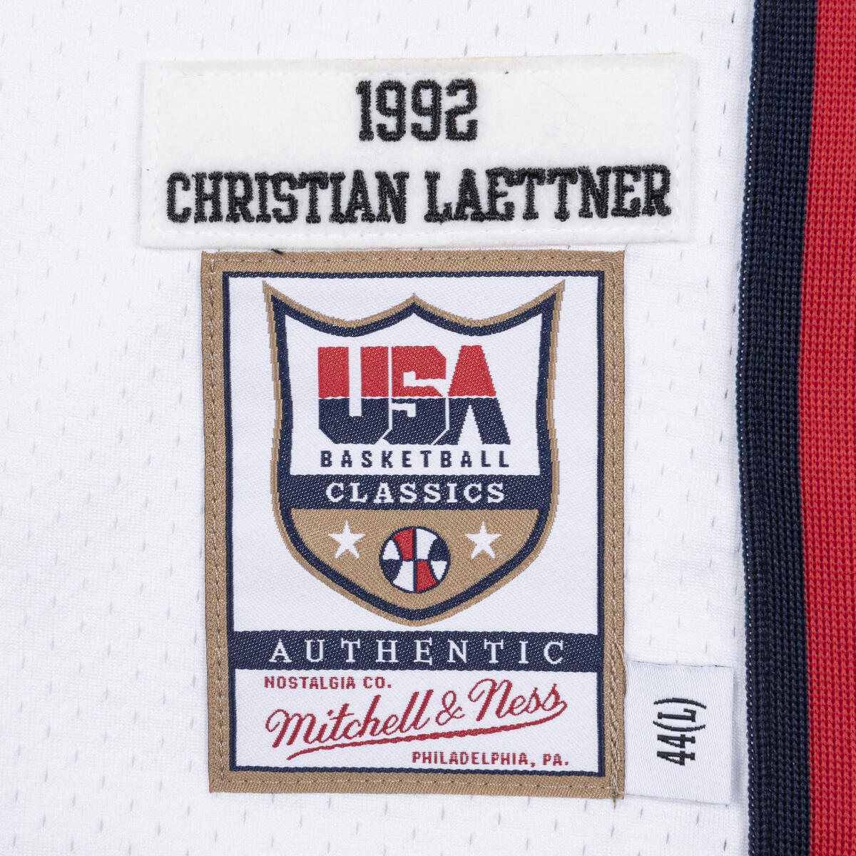 NBA AUTHENTIC JERSEY USA 1992 CHRISTIAN LAETTNER White AJY4AC19082-USAWHIT92CLA - Image 5