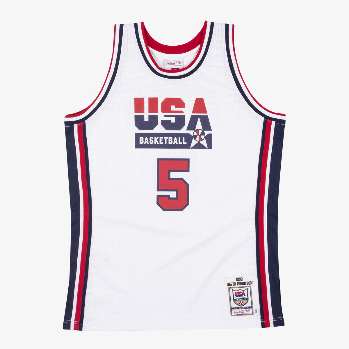 NBA AUTHENTIC JERSEY USA 1992 DAVID ROBINSON - White - Image 1