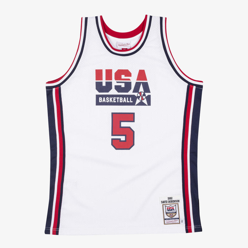 NBA AUTHENTIC JERSEY USA 1992 DAVID ROBINSON - White - Image 1