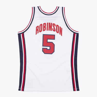 NBA AUTHENTIC JERSEY USA 1992 DAVID ROBINSON - White - Image 2