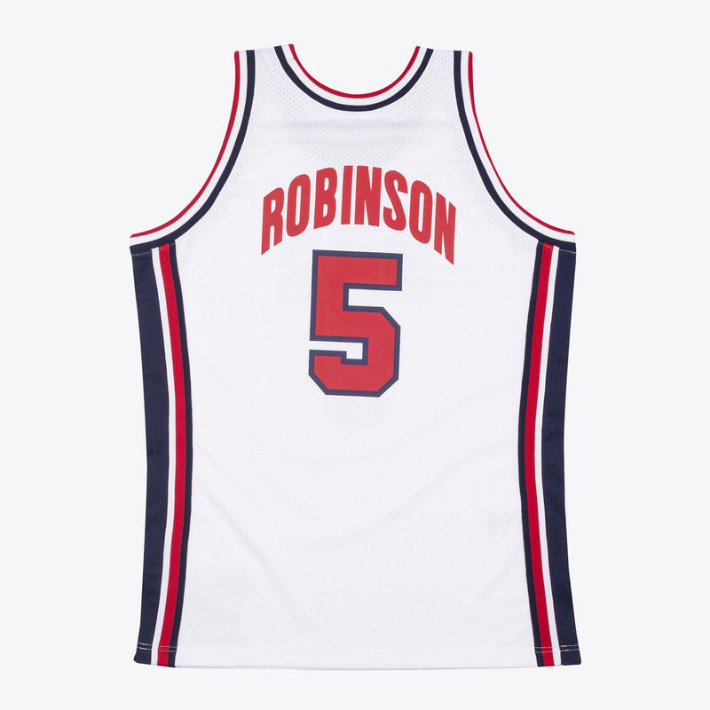 NBA AUTHENTIC JERSEY USA 1992 DAVID ROBINSON - White - Image 2