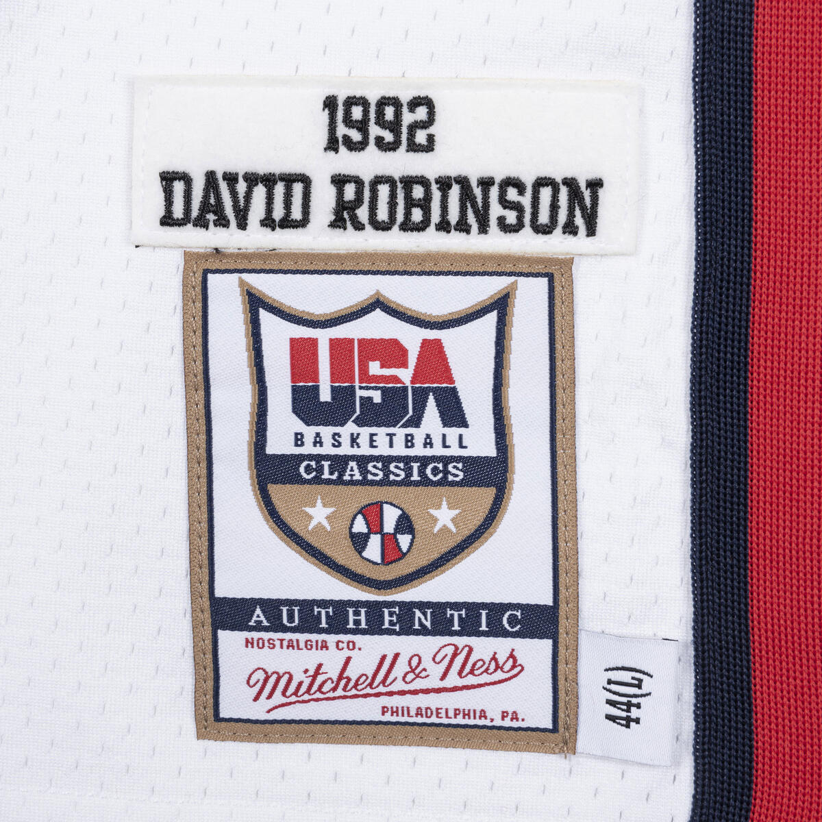 NBA AUTHENTIC JERSEY USA 1992 DAVID ROBINSON - White - Image 3