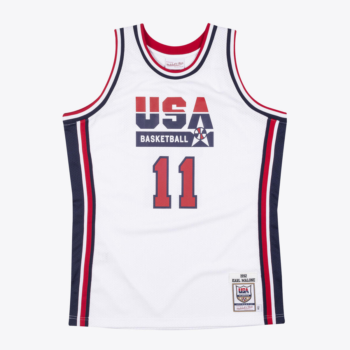 NBA AUTHENTIC JERSEY USA 1992 KARL MALONE White AJY4AC19086-USAWHIT92KMA - Image 3