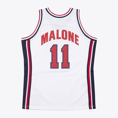 NBA AUTHENTIC JERSEY USA 1992 KARL MALONE White AJY4AC19086-USAWHIT92KMA - Image 5