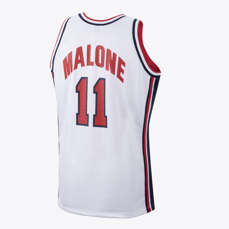 NBA AUTHENTIC JERSEY USA 1992 KARL MALONE White AJY4AC19086-USAWHIT92KMA - Image 2