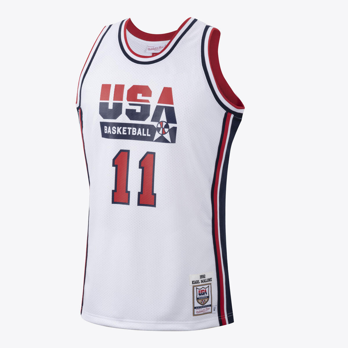 NBA AUTHENTIC JERSEY USA 1992 KARL MALONE White AJY4AC19086-USAWHIT92KMA - Image 1