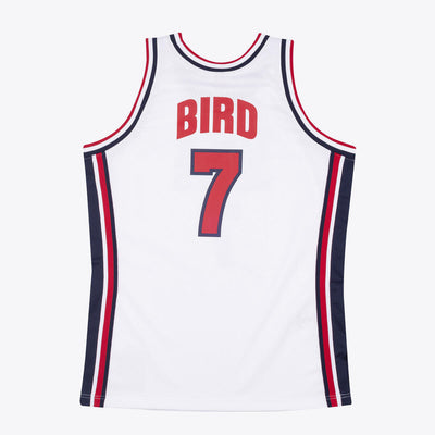 NBA AUTHENTIC JERSEY USA 1992 LARRY BIRD White AJY4AC19087-USAWHIT92LBI - Image 4