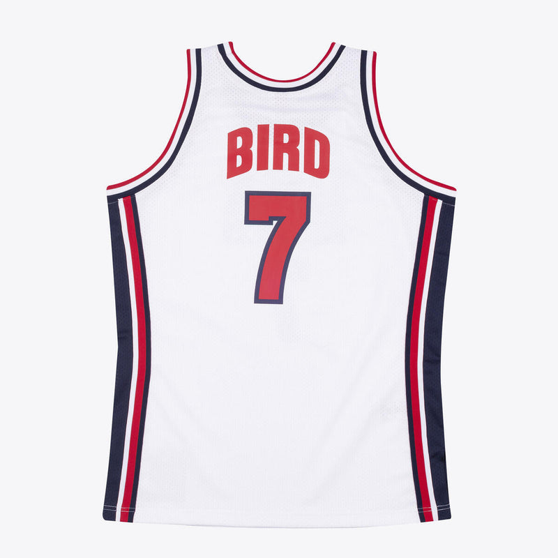 NBA AUTHENTIC JERSEY USA 1992 LARRY BIRD White AJY4AC19087-USAWHIT92LBI - Image 4