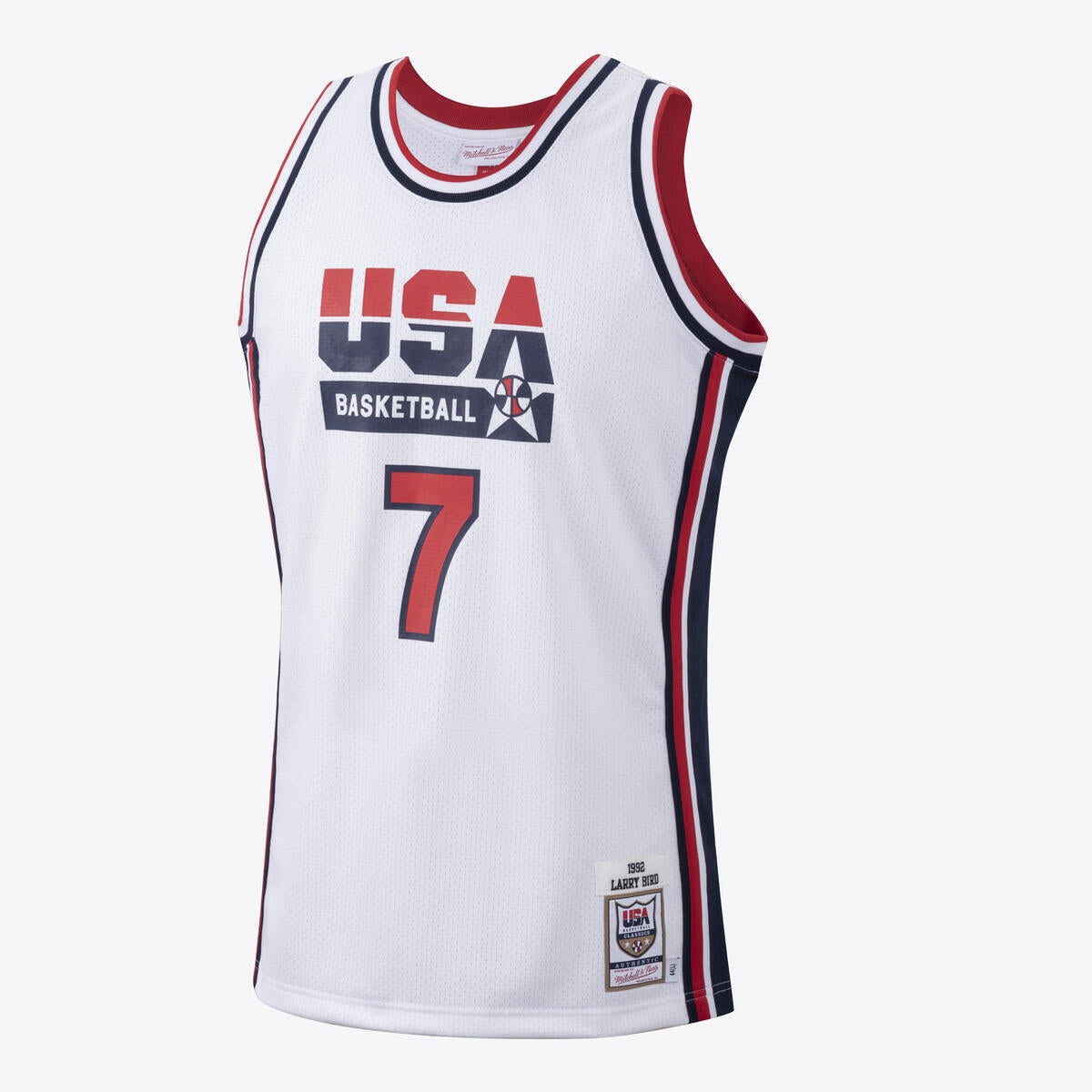 NBA AUTHENTIC JERSEY USA 1992 LARRY BIRD White AJY4AC19087-USAWHIT92LBI - Image 1