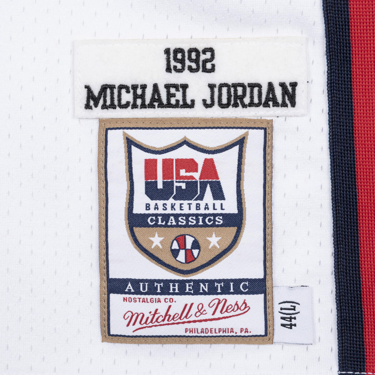 NBA AUTHENTIC JERSEY USA 1992 MICHAEL JORDAN - White - Image 3