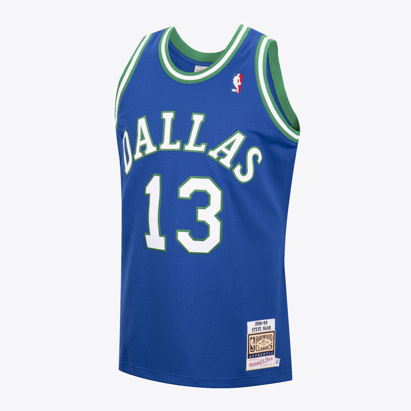 NBA AUTHENTIC JERSEY MAVERICKS 1998 STEVE NASH - Royal - Image 5