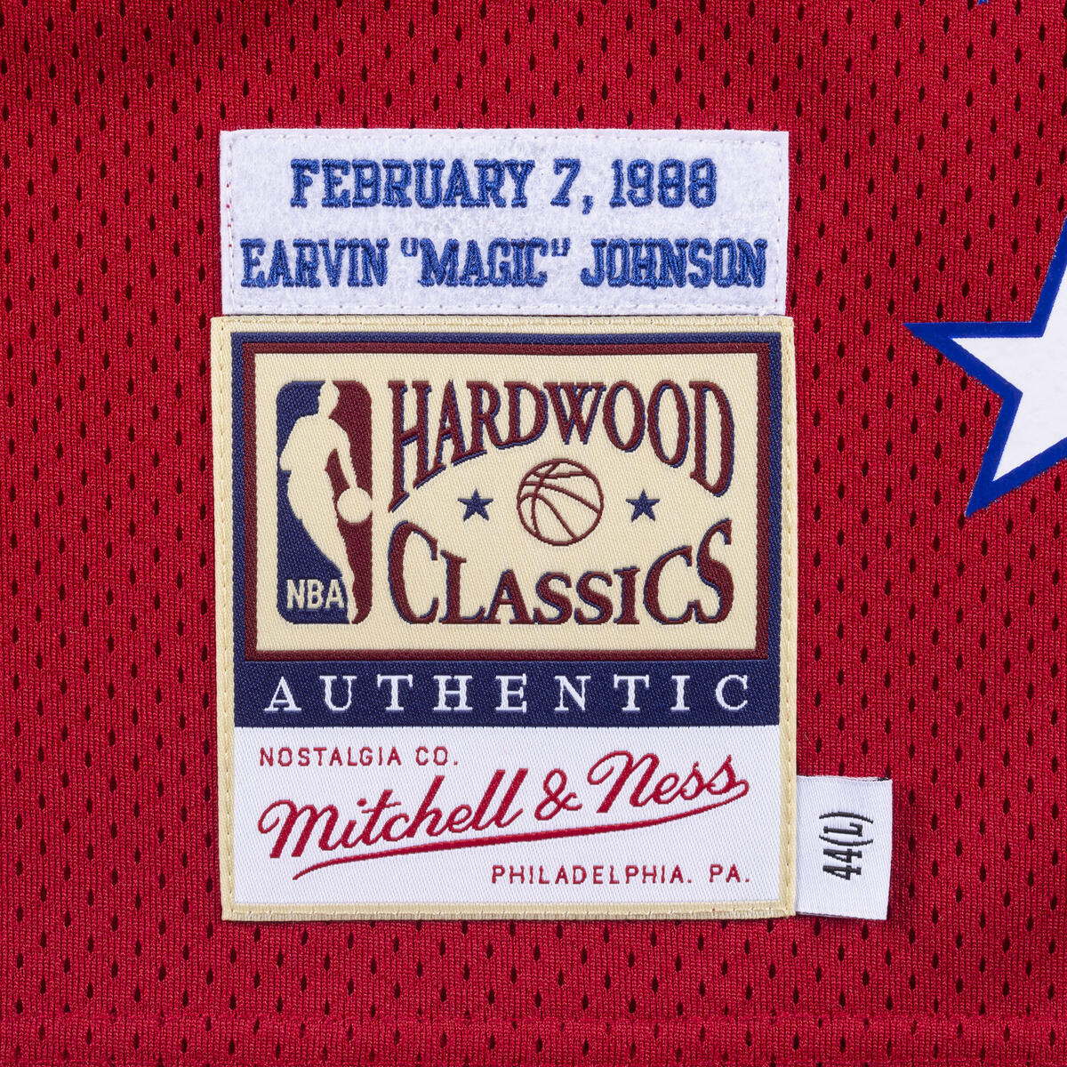 NBA AUTHENTIC JERSEY ALL-STAR 1988 MAGIC JOHNSON - Scarlet - Image 3