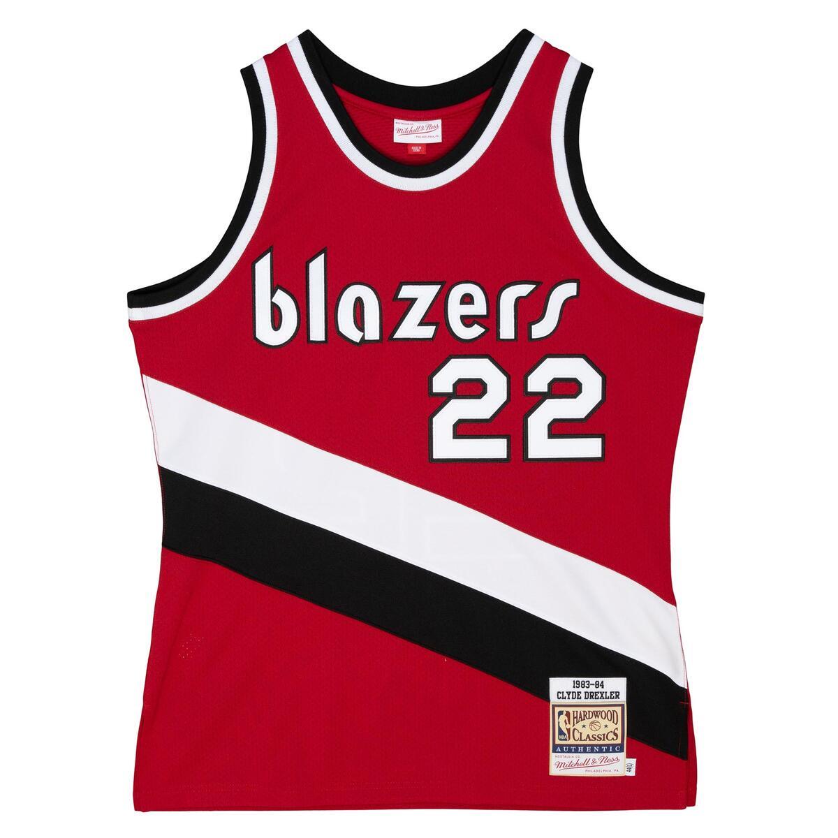 NBA AUTHENTIC JERSEY TRAIL BLAZERS 1983 CLYDE DREXLER - Scarlet - Image 1