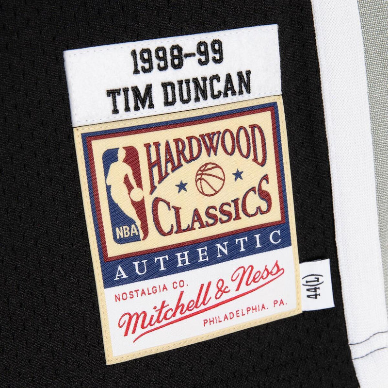 NBA AUTHENTIC JERSEY SPURS 1998 TIM DUNCAN - Black - Image 4