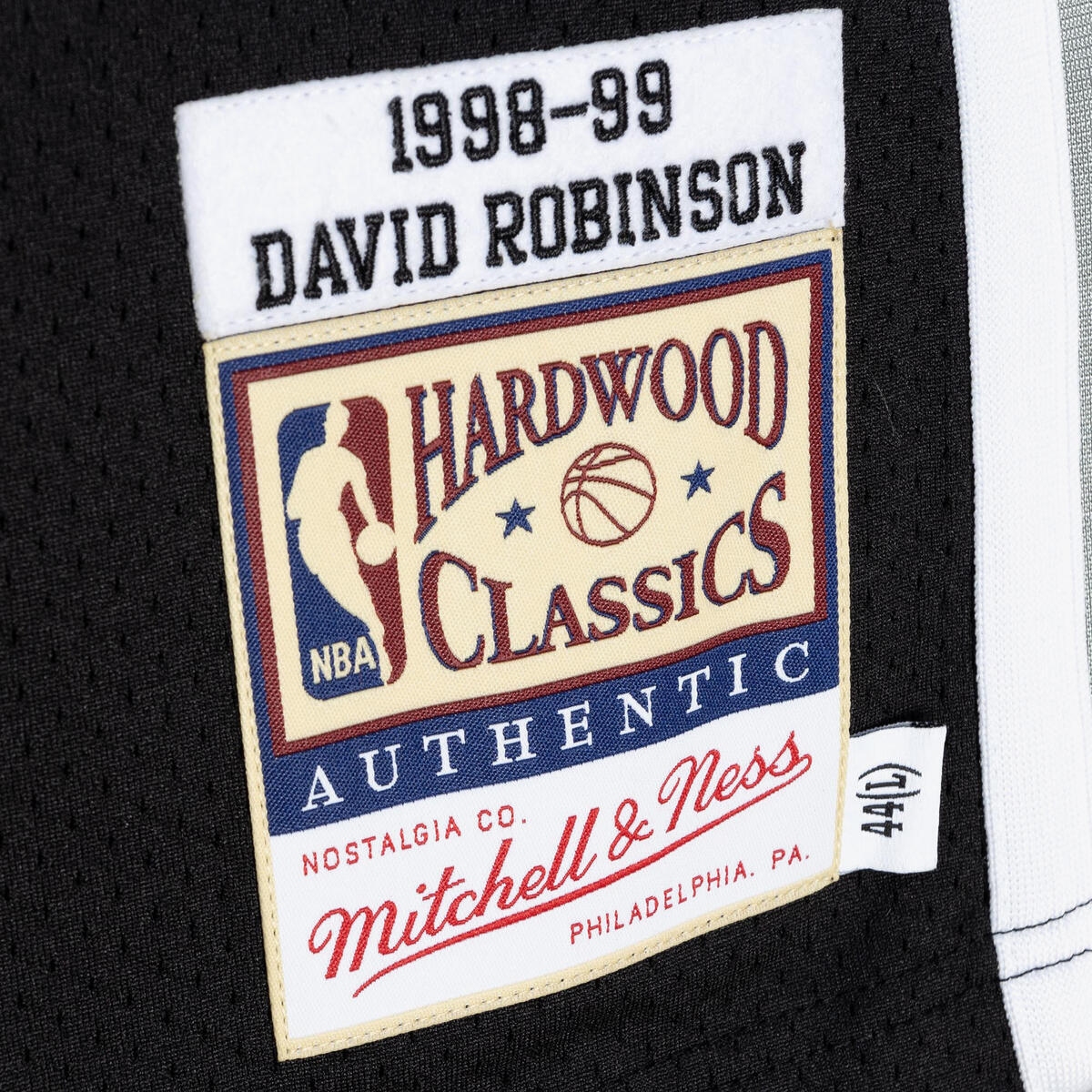 NBA AUTHENTIC JERSEY SPURS 1998 DAVID ROBINSON - Black - Image 4