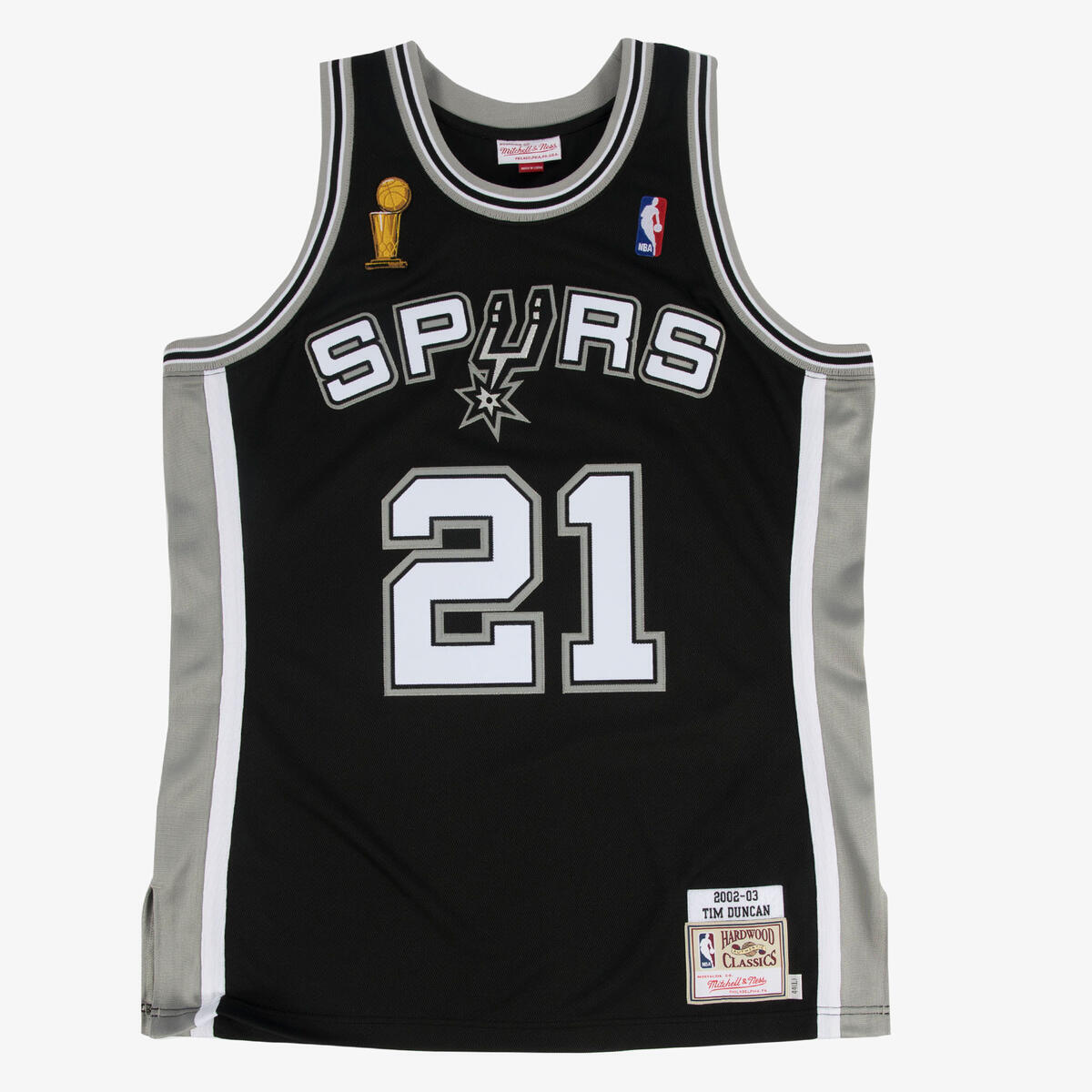 NBA AUTHENTIC JERSEY SPURS 2002 TIM DUNCAN - Black - Image 1