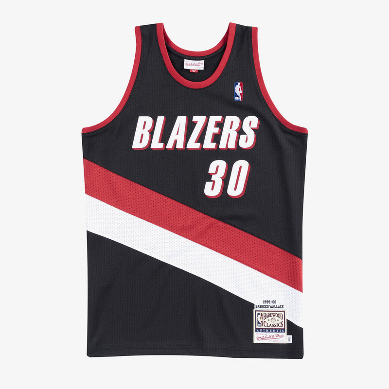 NBA AUTHENTIC ROAD JERSEY TRAIL BLAZERS 1999 RASHEED WALLACE - Black - Image 1