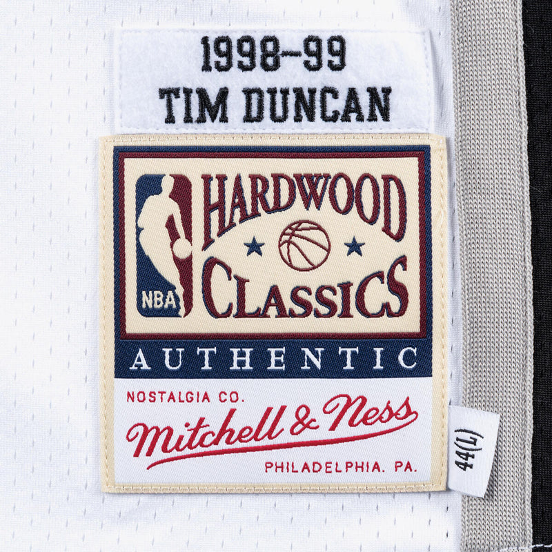 NBA AUTHENTIC HOME FINALS JERSEY SPURS 1998 TIM DUNCAN - White - Image 3