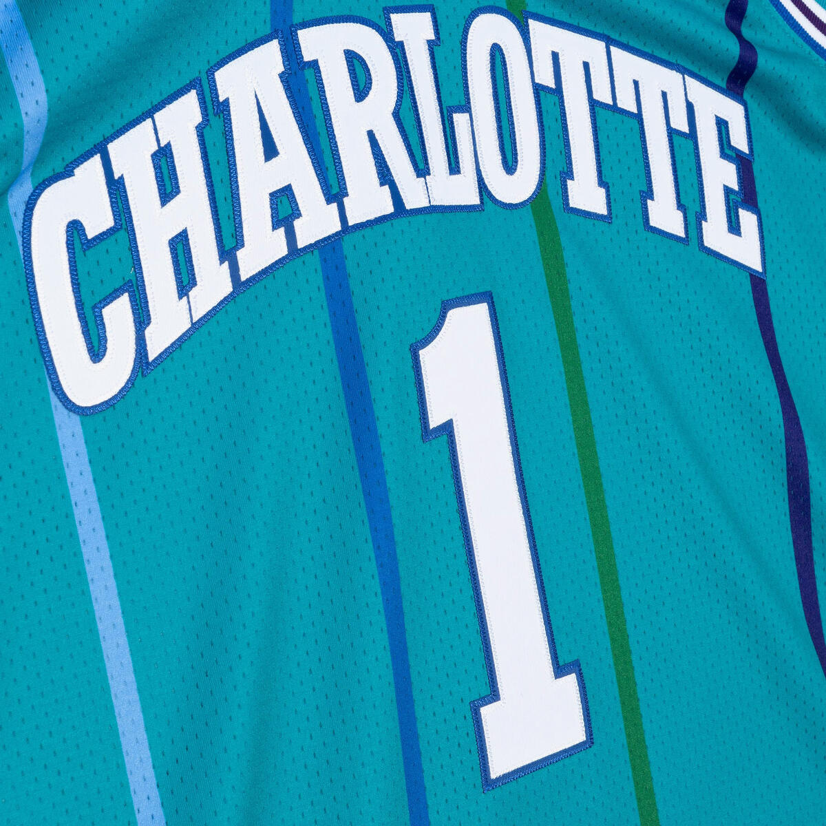 NBA AUTHENTIC ROAD JERSEY HORNETS 1992 MUGGSY BOGUES - Teal - Image 3