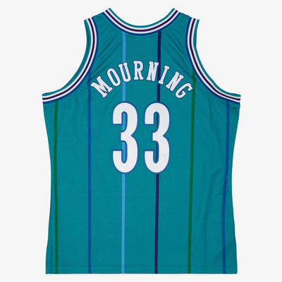 NBA AUTHENTIC ROAD JERSEY HORNETS 1992 ALONZO MOURNING - Image 2