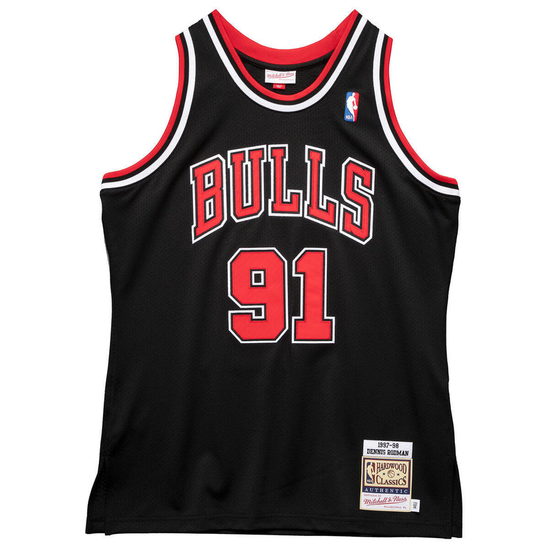 NBA AUTHENTIC ALTERNATE JERSEY BULLS 1997 DENNIS RODMAN Black AJY4GS18078-CBUBLCK97DRD - Image 2