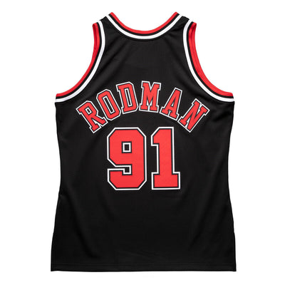 NBA AUTHENTIC ALTERNATE JERSEY BULLS 1997 DENNIS RODMAN Black AJY4GS18078-CBUBLCK97DRD - Image 4