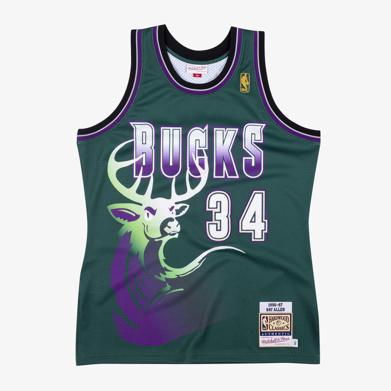 NBA AUTHENTIC ALTERNATE JERSEY BUCKS 1996 RAY ALLEN - Dark Green - Image 1