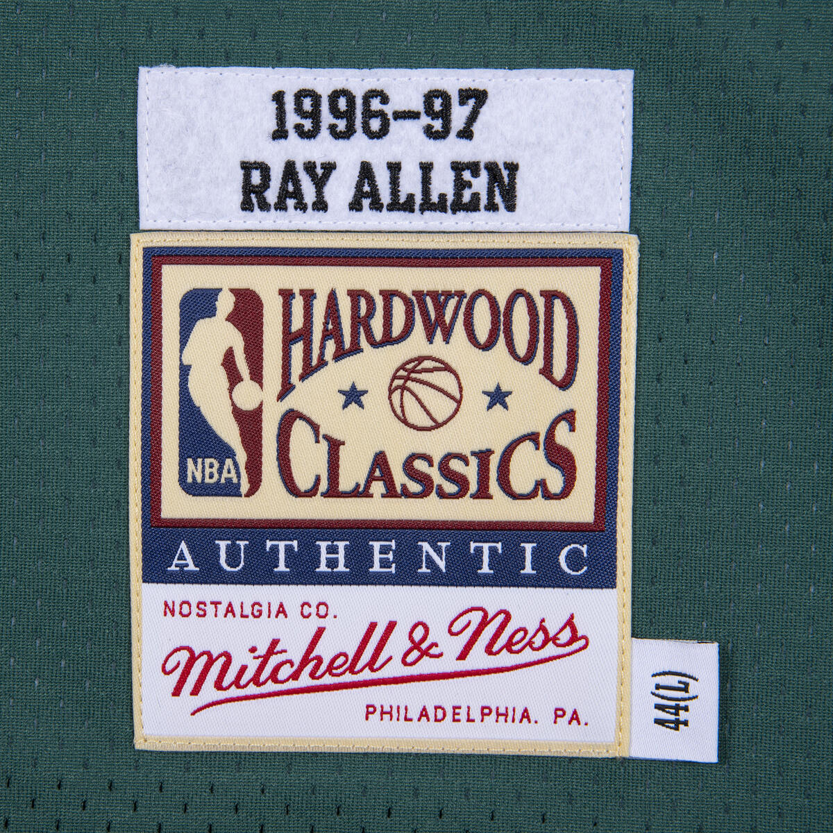 NBA AUTHENTIC ALTERNATE JERSEY BUCKS 1996 RAY ALLEN - Dark Green - Image 3