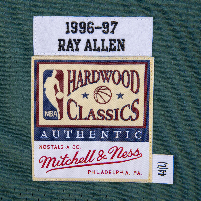 NBA AUTHENTIC ALTERNATE JERSEY BUCKS 1996 RAY ALLEN - Dark Green - Image 3