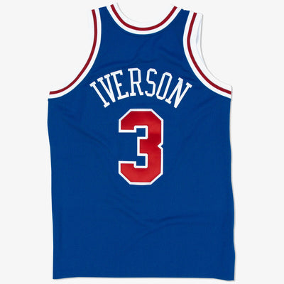 NBA AUTHENTIC ALTERNATE JERSEY 76ERS 1996 ALLEN IVERSON - Royal - Image 2