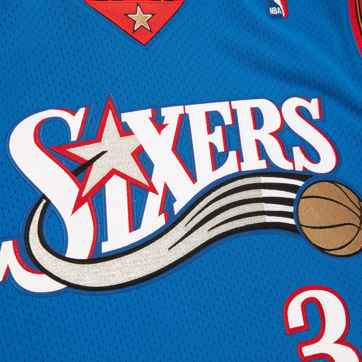 NBA AUTHENTIC ALTERNATE JERSEY 76ERS 1999 ALLEN IVERSON - Royal - Image 3