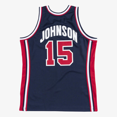 NBA AUTHENTIC JERSEY TEAM USA 1992 MAGIC JOHNSON - Navy - Image 2