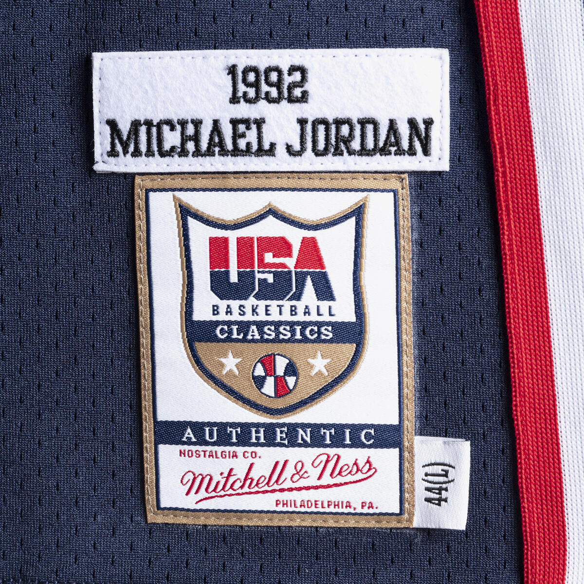 NBA AUTHENTIC JERSEY TEAM USA 1992 MICHAEL JORDAN - Navy - Image 3