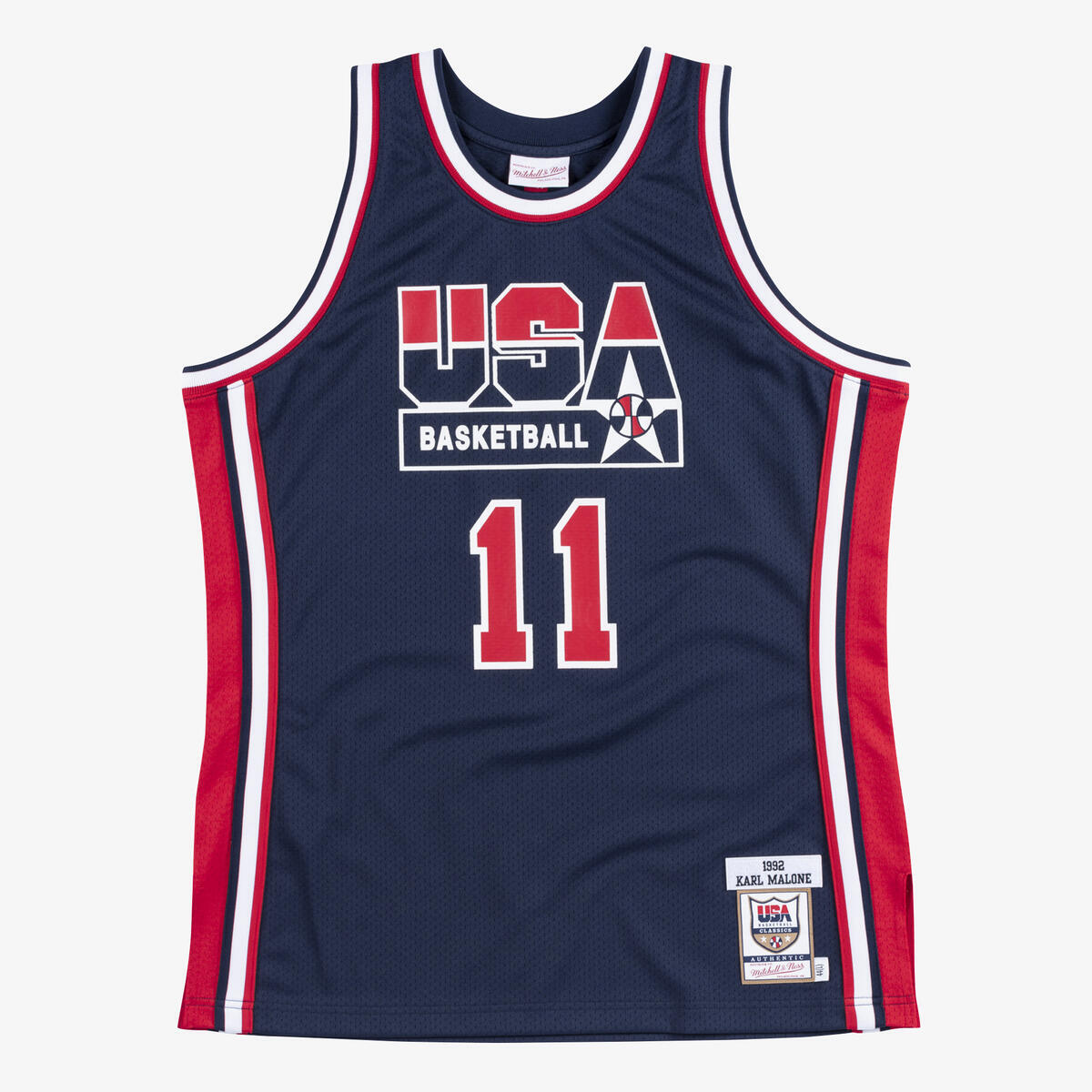 NBA AUTHENTIC JERSEY TEAM USA 1992 KARL MALONE - Navy - Image 1