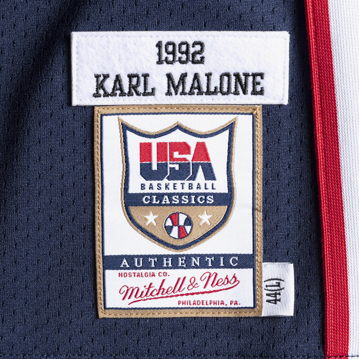 NBA AUTHENTIC JERSEY TEAM USA 1992 KARL MALONE - Navy - Image 3
