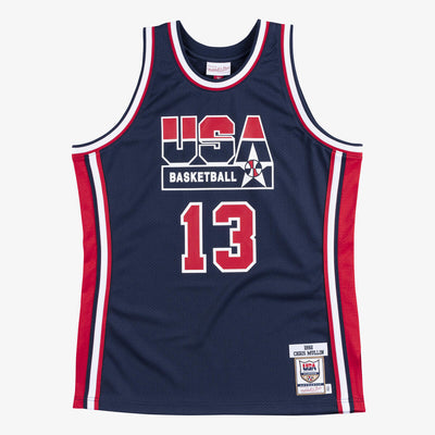 NBA AUTHENTIC JERSEY TEAM USA 1992 CHRIS MULLIN - Navy - Image 1