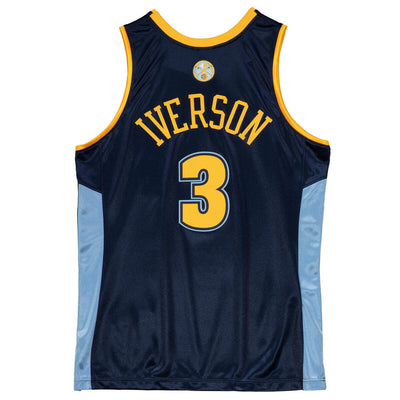 NBA AUTHENTIC JERSEY NUGGETS 2006 ALLEN IVERSON ASTROS BLUE AJY4GS20032-DNUNAVY06AIV - Image 1
