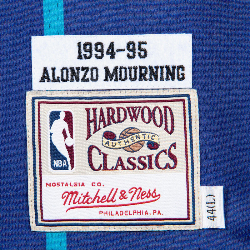 NBA AUTHENTIC JERSEY HORNETS 1994 ALONZO MOURNING - Dark Purple - Image 3