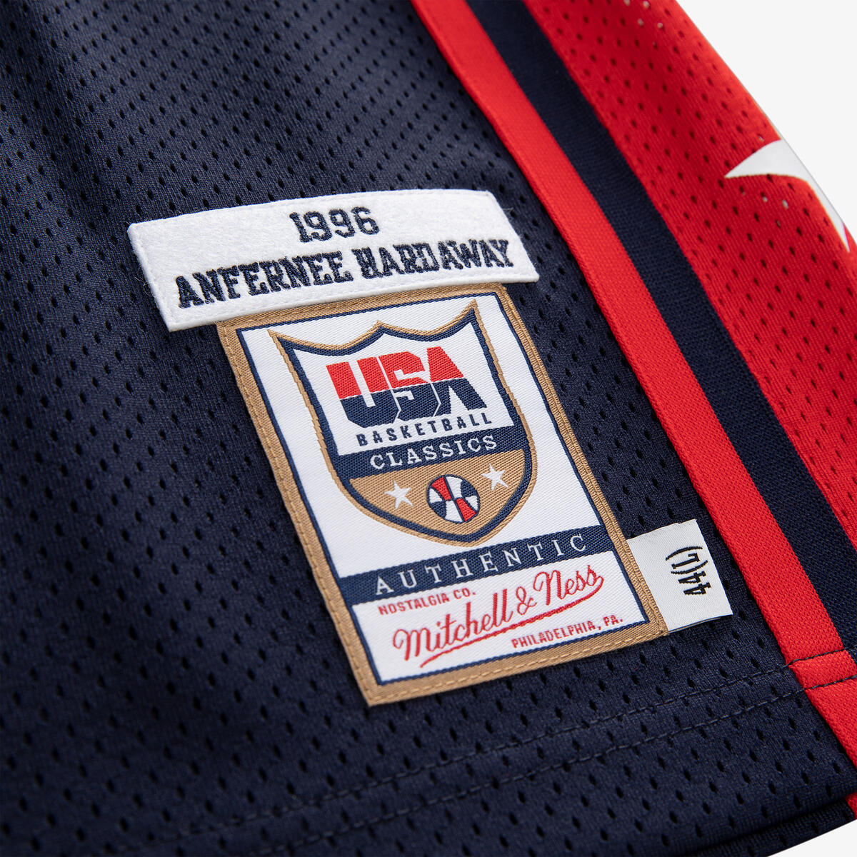 NBA AUTHENTIC JERSEY USA 1996 PENNY HARDAWAY - Navy - Image 5