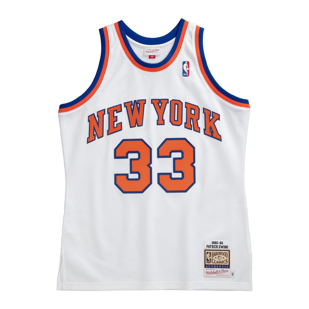 NBA AUTHENTIC JERSEY KNICKS 1985 PATRICK EWING White AJY4SB19086-NYKWHIT85PEW - Image 2